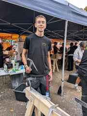 Werktück Azubi am Stand der Dachdecker-Innung