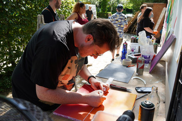 Beim Graffiti-Workshop entstehen beeindruckende Werke Beim Graffiti-Workshop entstehen beeindruckende Werke